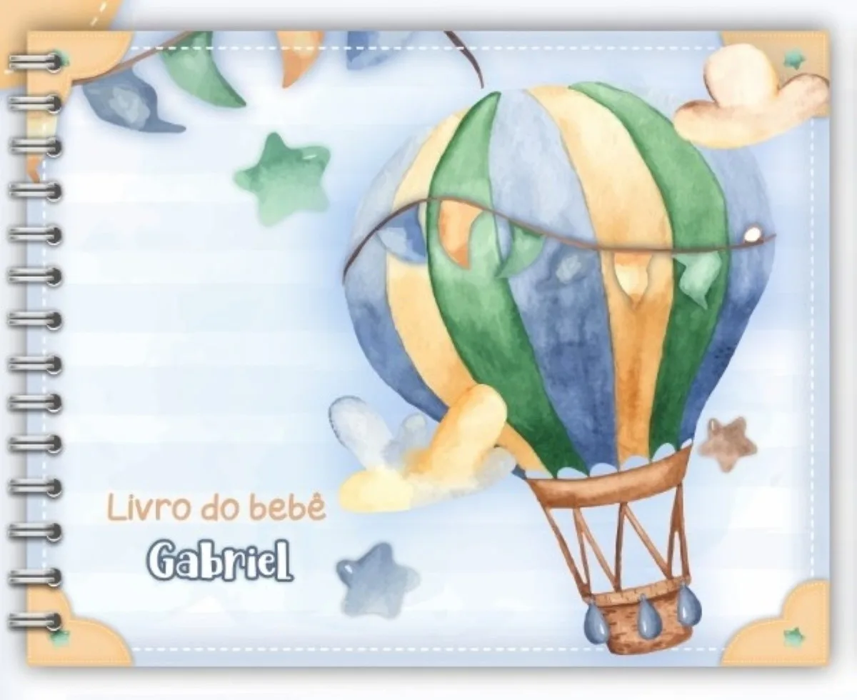 Livro do Bebê Menino Balãozinho Arquivo Digital 1 Livro do Bebê Menino Balãozinho Arquivo Digital
