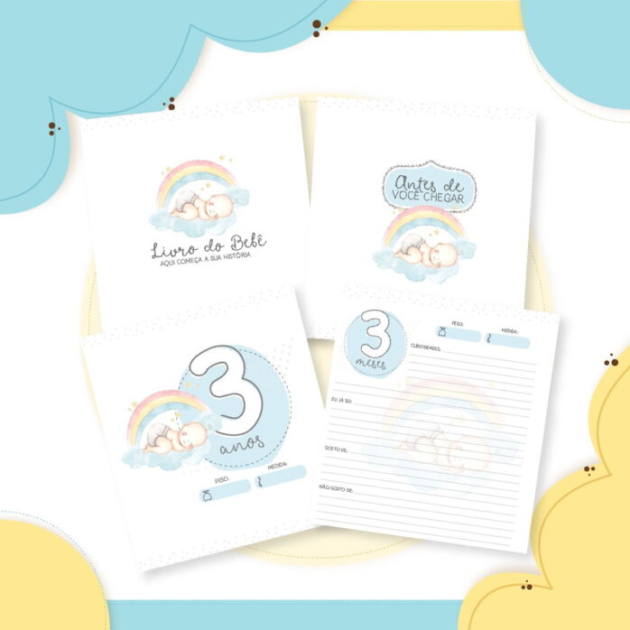 Livro do Bebê Bebê Arco Irís Menino