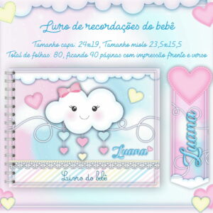 Livro do Bebê Chuva de Amor Rosa