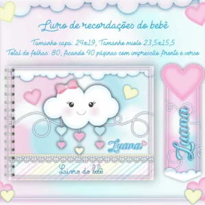 Livro do Bebê Chuva de Amor Rosa 23 Livro do Bebê Chuva de Amor Rosa