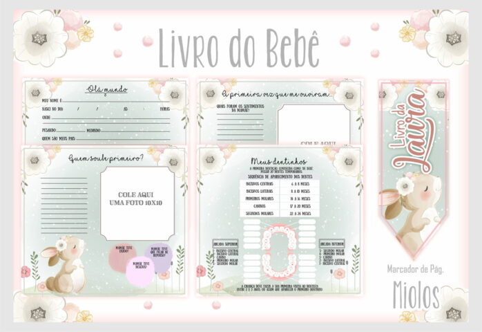Livro do Bebê Coelhinha Neutra Menina