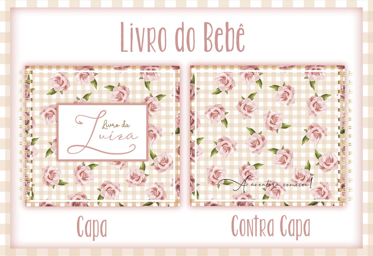Livro do Bebê Digital Floral com 96 Páginas Editáveis 1 Livro do Bebê Digital Floral com 96 Páginas Editáveis