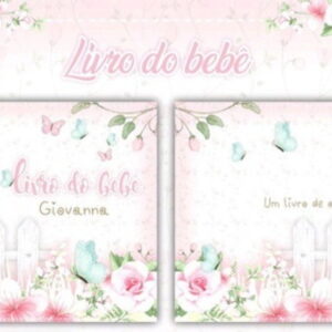 Livro do Bebê Digital Jardim Rosa para Imprimir