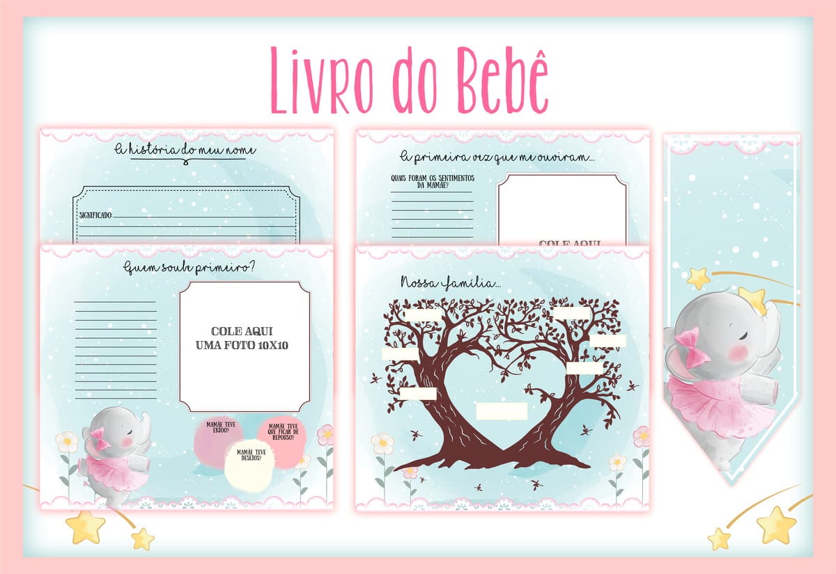 Livro do Bebê Elefante Baloeira Arquivo Digital 2 Livro do Bebê Elefante Baloeira Arquivo Digital - Imagem 2