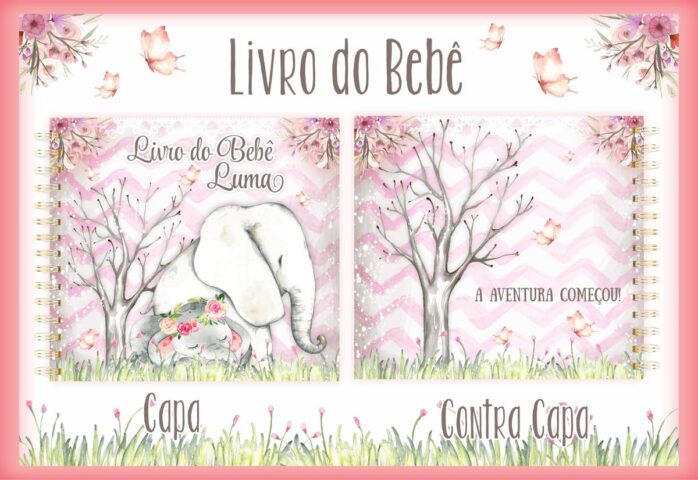 Livro do Bebê Elefante Rosa