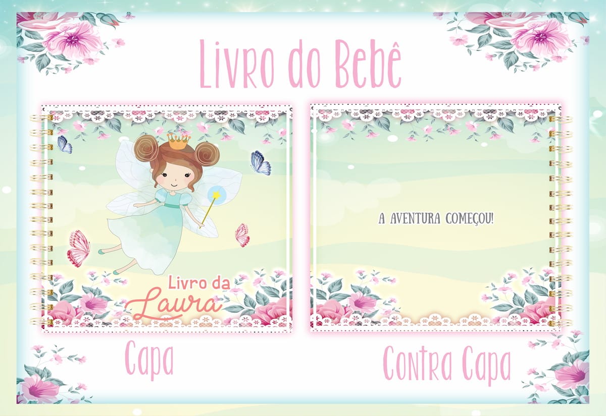 Livro do Bebê Fadas Arquivo Digital Editável 1 Livro do Bebê Fadas Arquivo Digital Editável