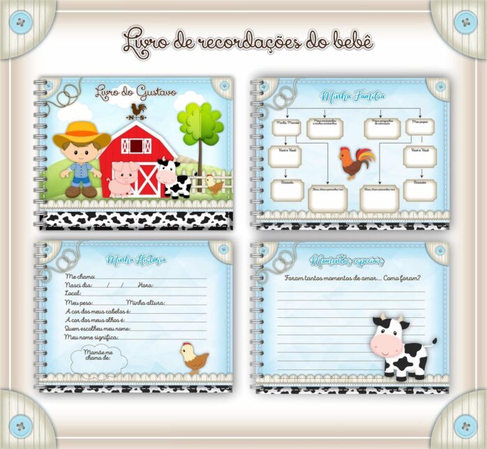 Livro do Bebê Fazendinha Menino
