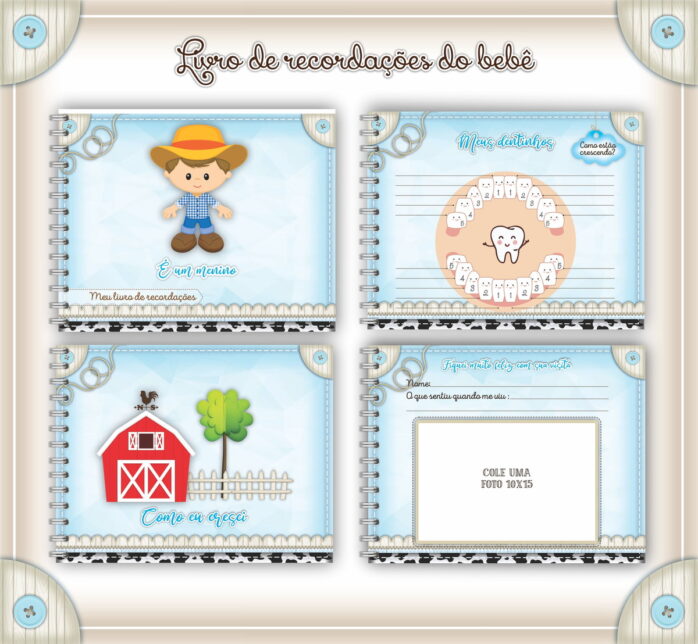 Livro do Bebê Fazendinha Menino