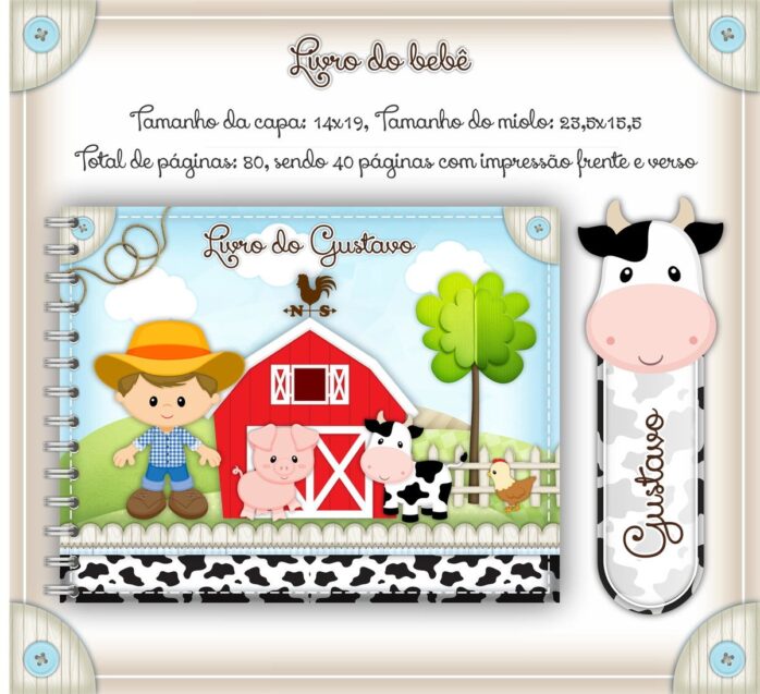 Livro do Bebê Fazendinha Menino
