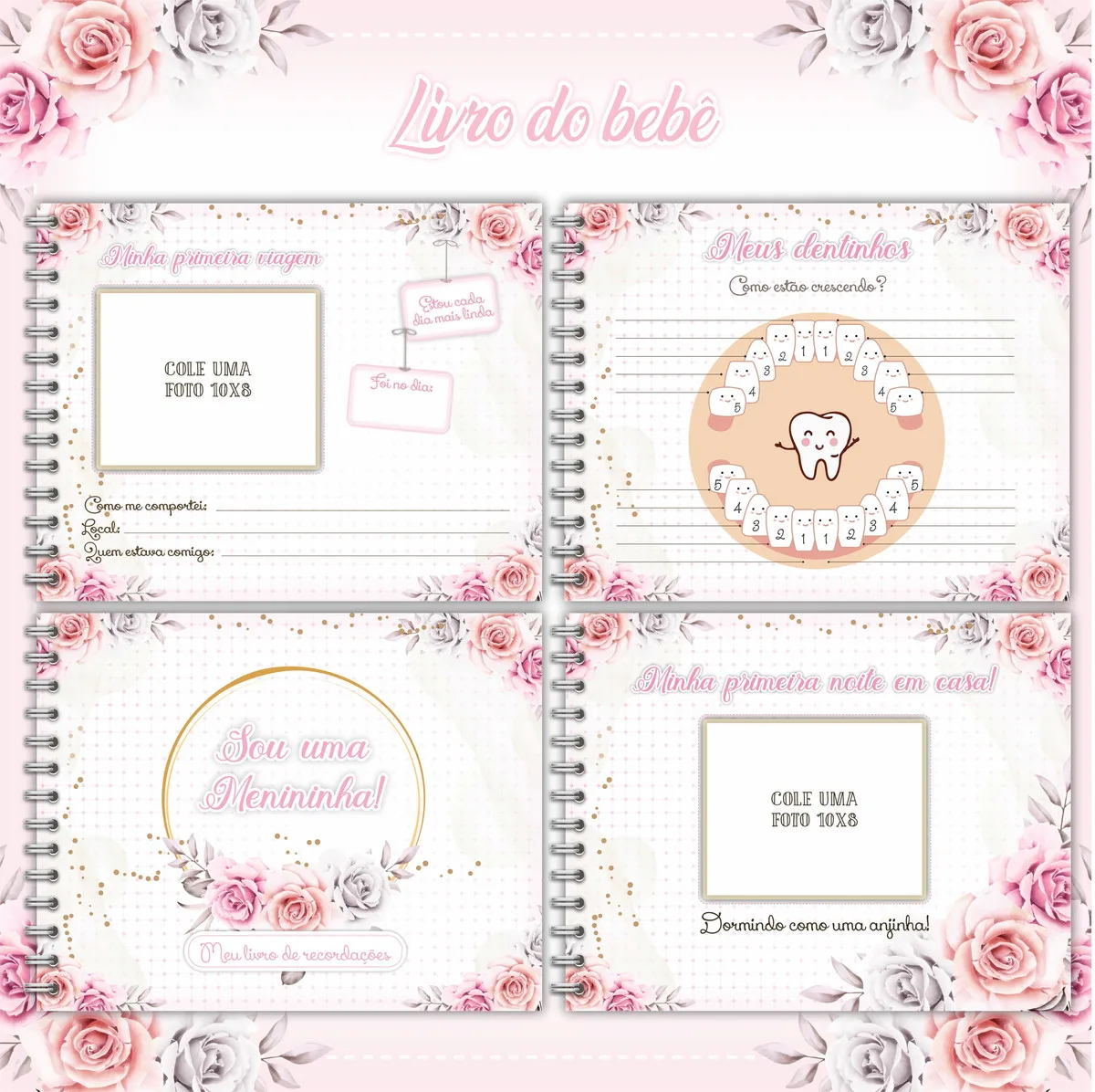Livro do Bebê Floral IIII 2 Livro do Bebê Floral IIII