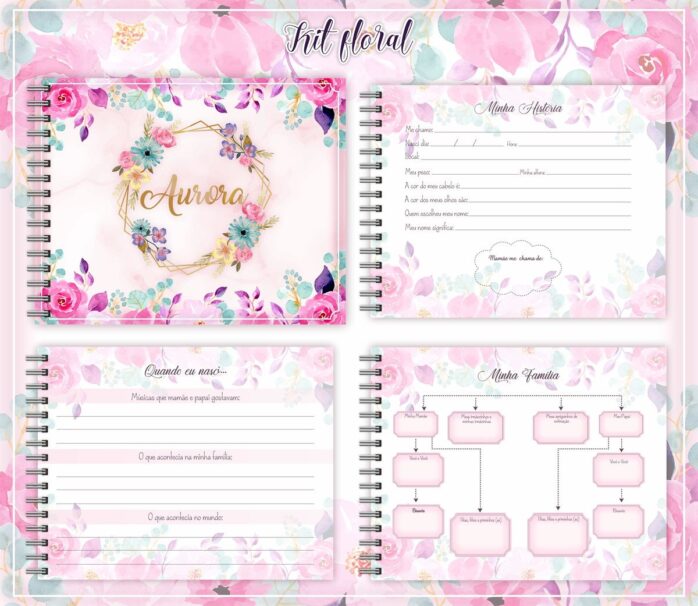 Livro do Bebê Floral Menina