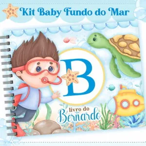 Livro do Bebê Fundo do Mar Azul Menino