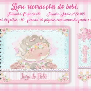 Livro do Bebê Fundo do Mar Rosa 7 Livro do Bebê Fundo do Mar Rosa