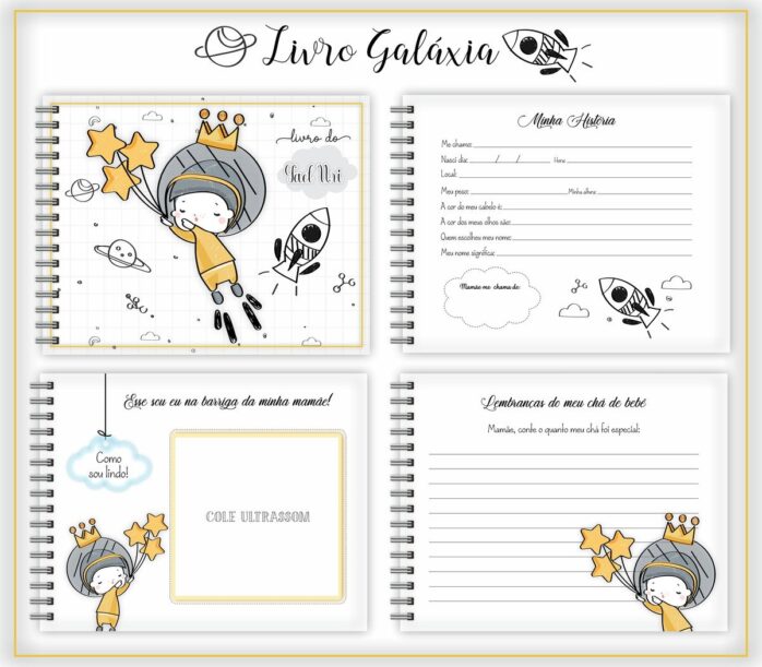 Livro do Bebê Galáxia Menino