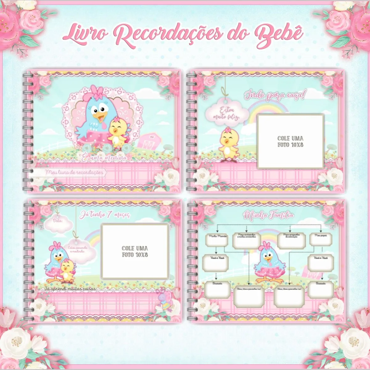 Livro do Bebê Galinha Pintadinha Rosa