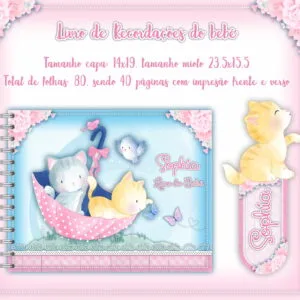 Livro do Bebê Gatinhos Rosa 9 Livro do Bebê Gatinhos Rosa