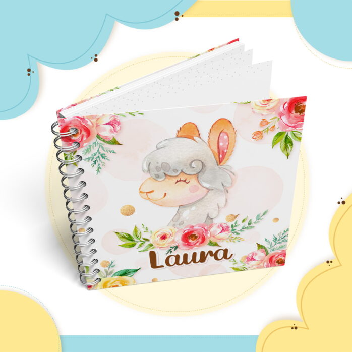 Livro do Bebê Lhama Floral