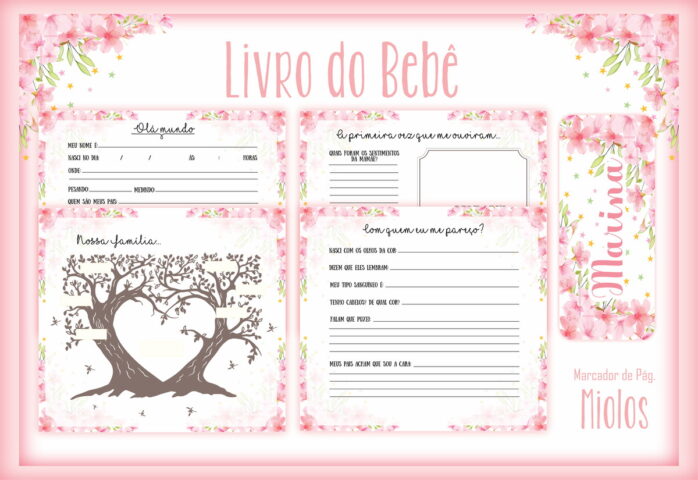 Livro do Bebê Lhama Rosa