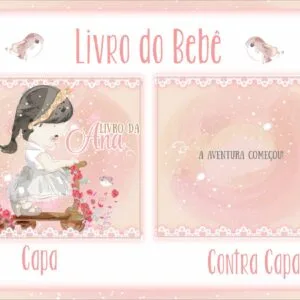 Livro do Bebê Menina Aquarela 14 Livro do Bebê Menina Aquarela