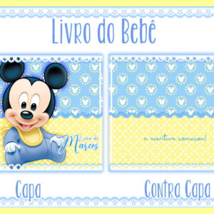 Livro do Bebê Mickey Baby Arquivo Digital Editável