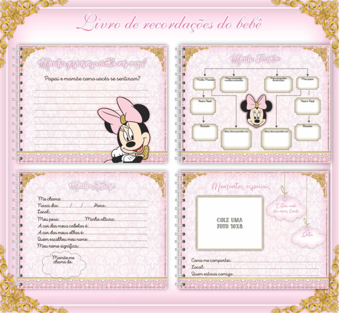 Livro do Bebê Minie Rosa