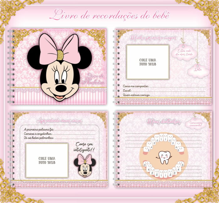 Livro do Bebê Minie Rosa