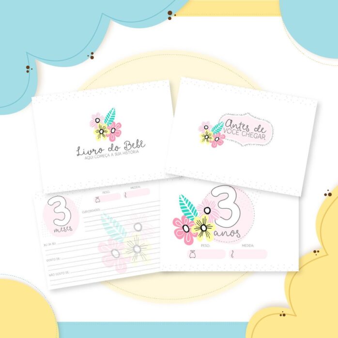 Livro do bebê Minimalista Menina
