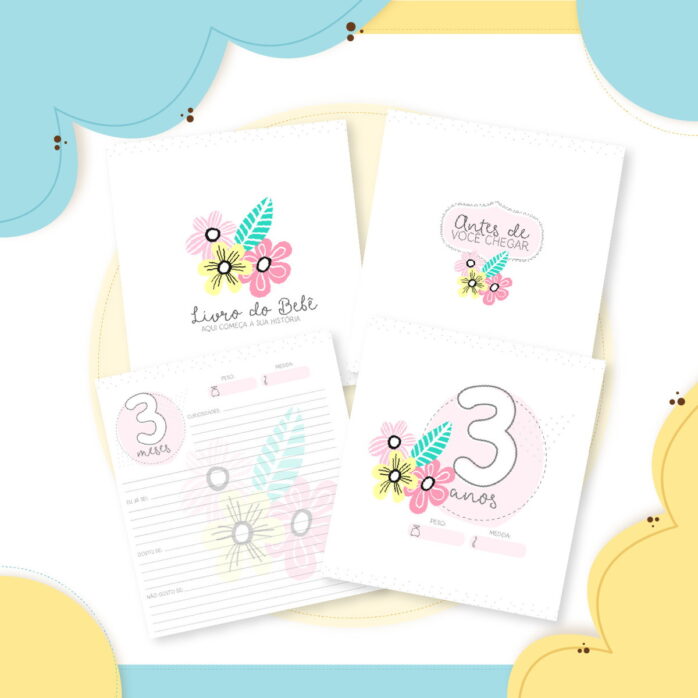 Livro do bebê Minimalista Menina