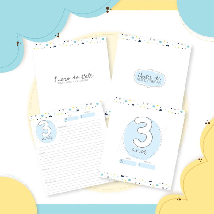 Livro do bebê Minimalista Menino