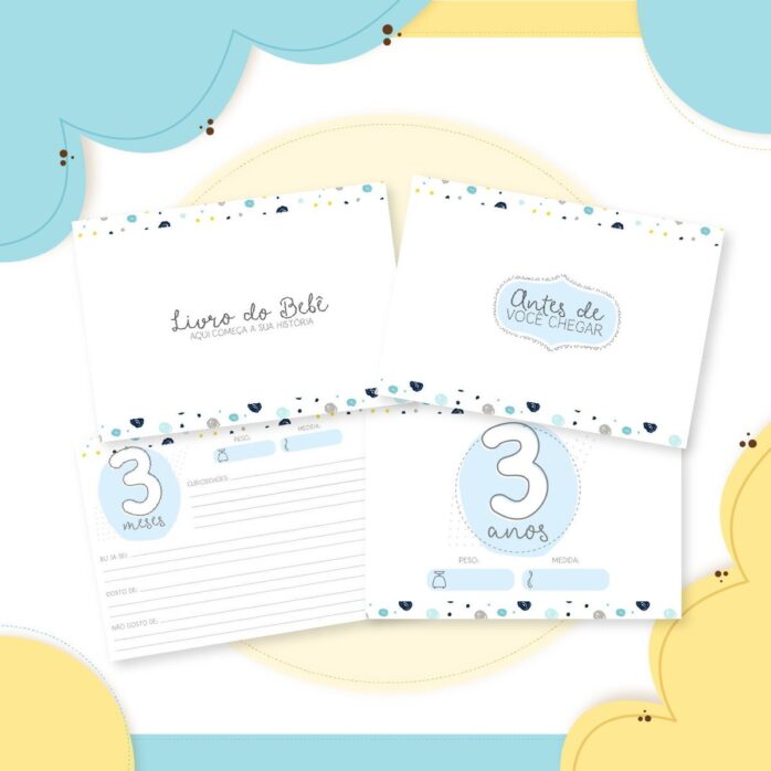 Livro do bebê Minimalista Menino