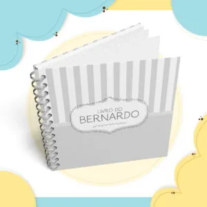 Livro do bebê Neutro Cinza 4 Livro do bebê Neutro Cinza