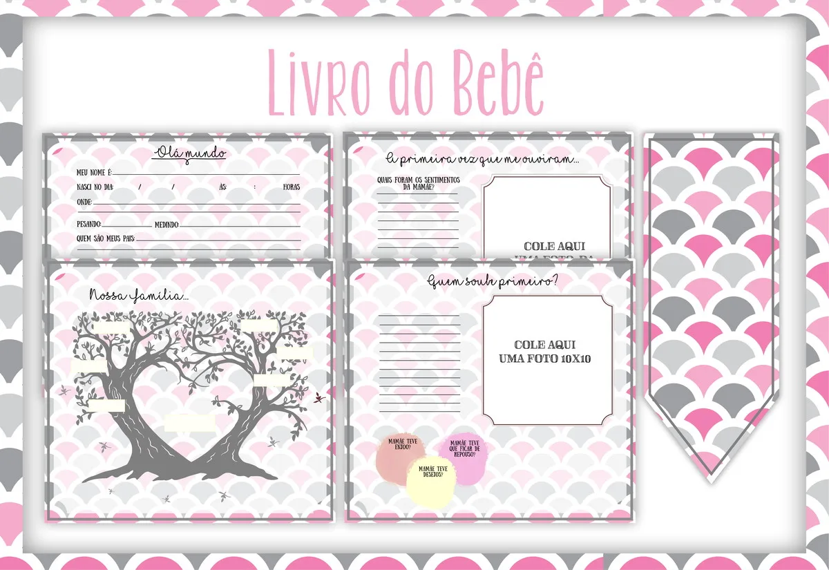 Livro do Bebê Neutro Menina 2 Livro do Bebê Neutro Menina