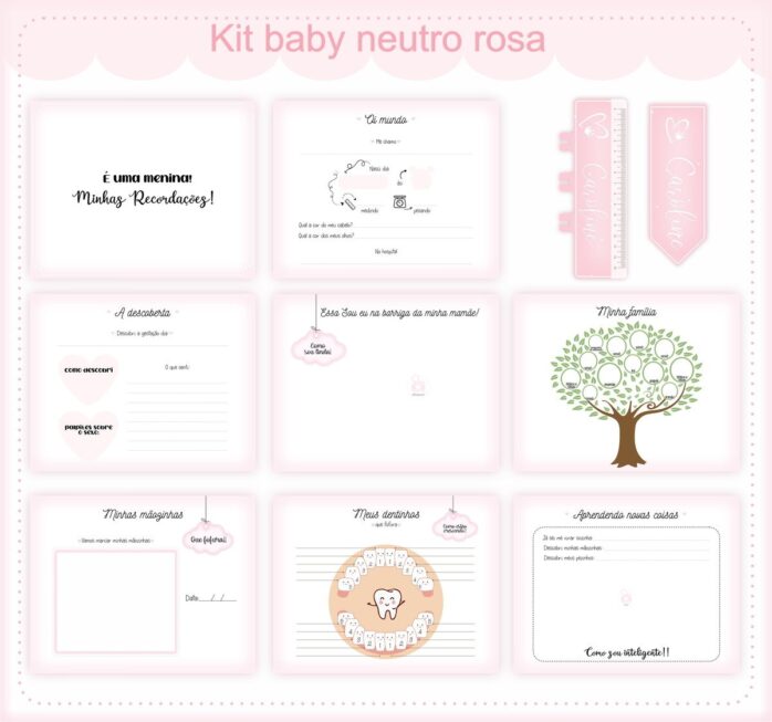 Livro do Bebê Neutro Rosa