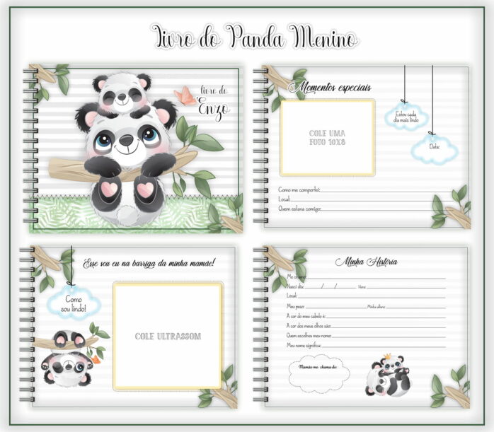 Livro do Bebê Pandinha Fofo Menino
