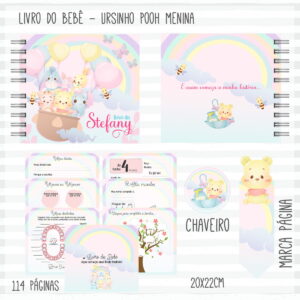 Livro do Bebê Pooh Menina