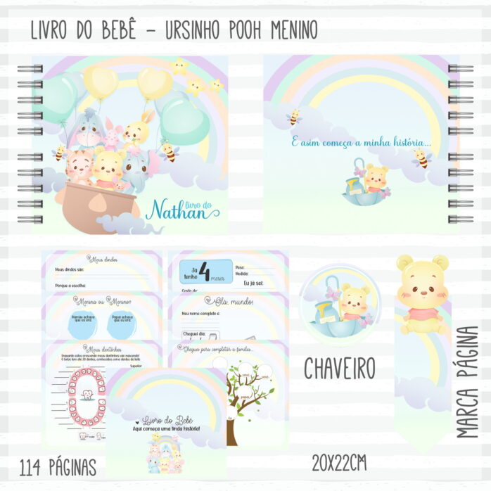 Livro do Bebê Pooh Menino