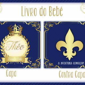 Livro do Bebê Realeza Menino Arquivo Digital Editável