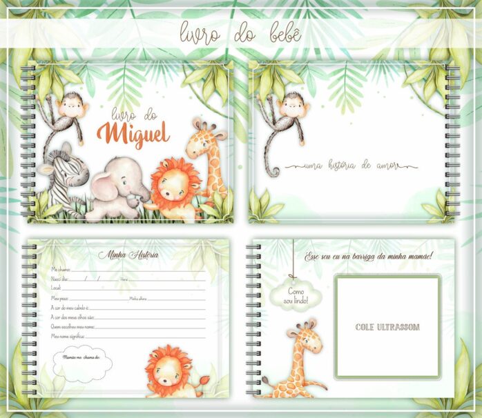 Livro do Bebê Safari Aquarela