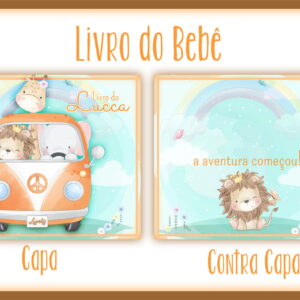 Livro do Bebê Safari na Kombi Digital Personalizável