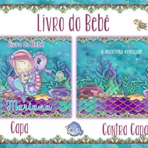 Livro do Bebê Sereia Cute 8 Livro do Bebê Sereia Cute