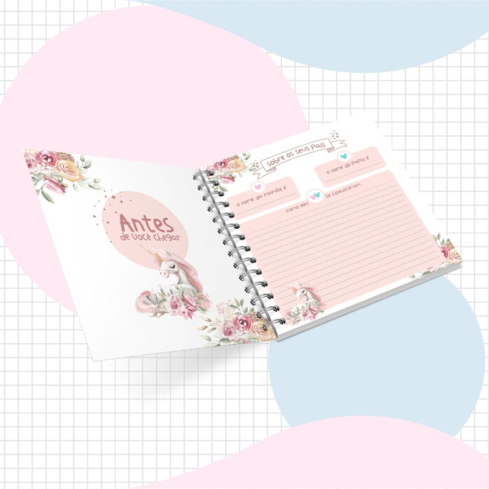 Livro do Bebê Unicórnio Rosa