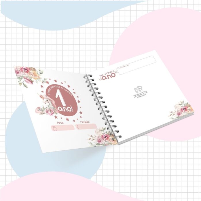 Livro do Bebê Unicórnio Rosa