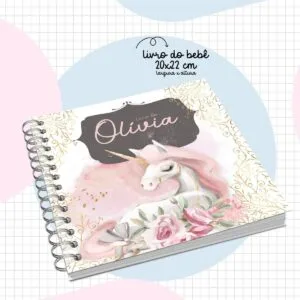 Livro do Bebê Unicórnio Rosa
