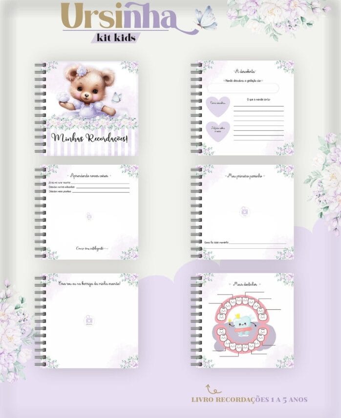 Livro do Bebê Ursinha Lavanda