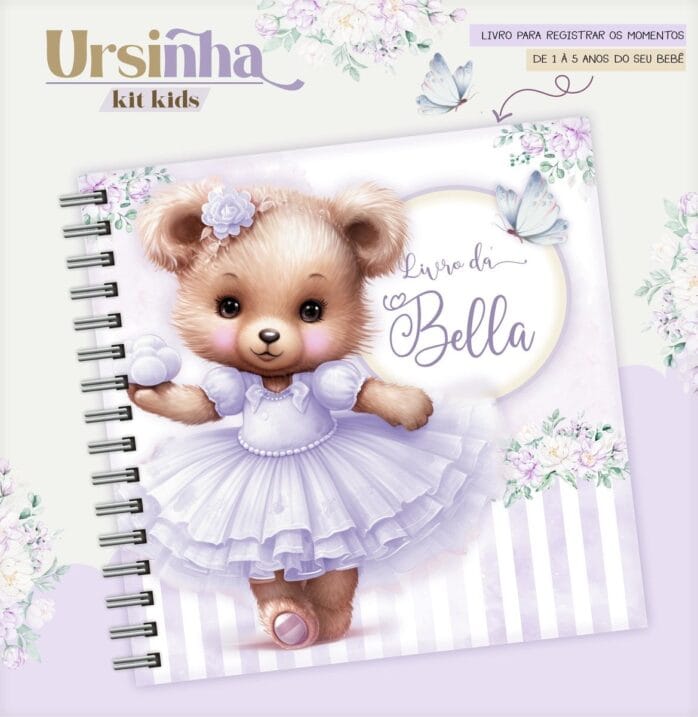 Livro do Bebê Ursinha Lavanda
