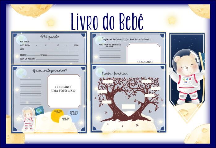 Livro do Bebê Urso Astronauta