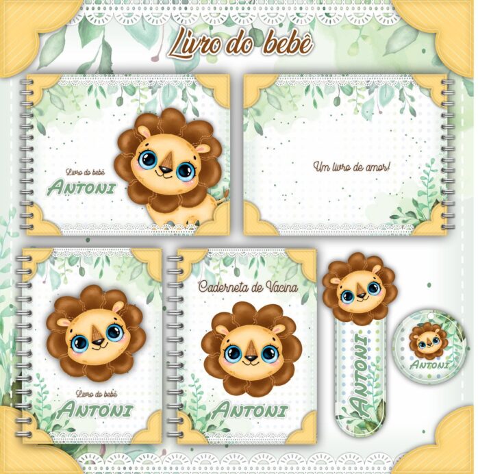 Livro e Caderneta do Bebê Leãozinho
