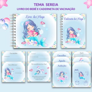 Livro e Caderneta Sereia Baby