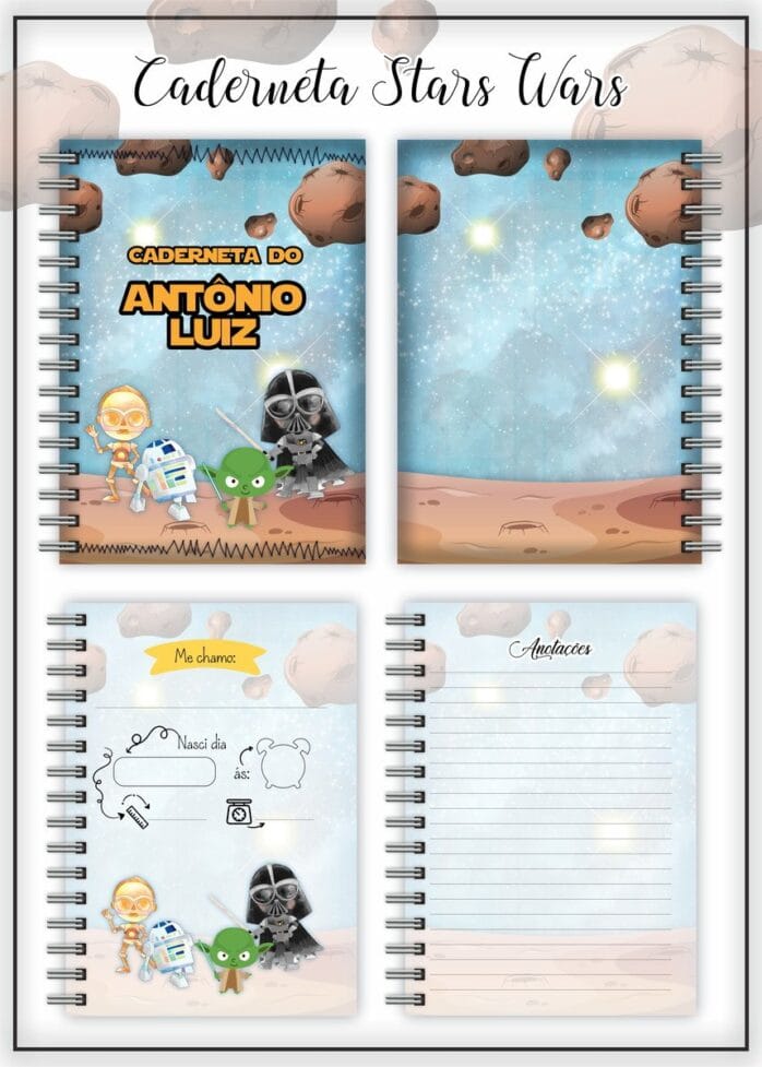 Livro e Caderneta Vacina Star Wars