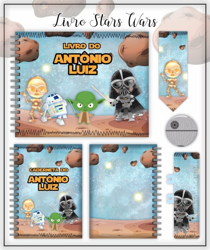 Livro e Caderneta Vacina Star Wars